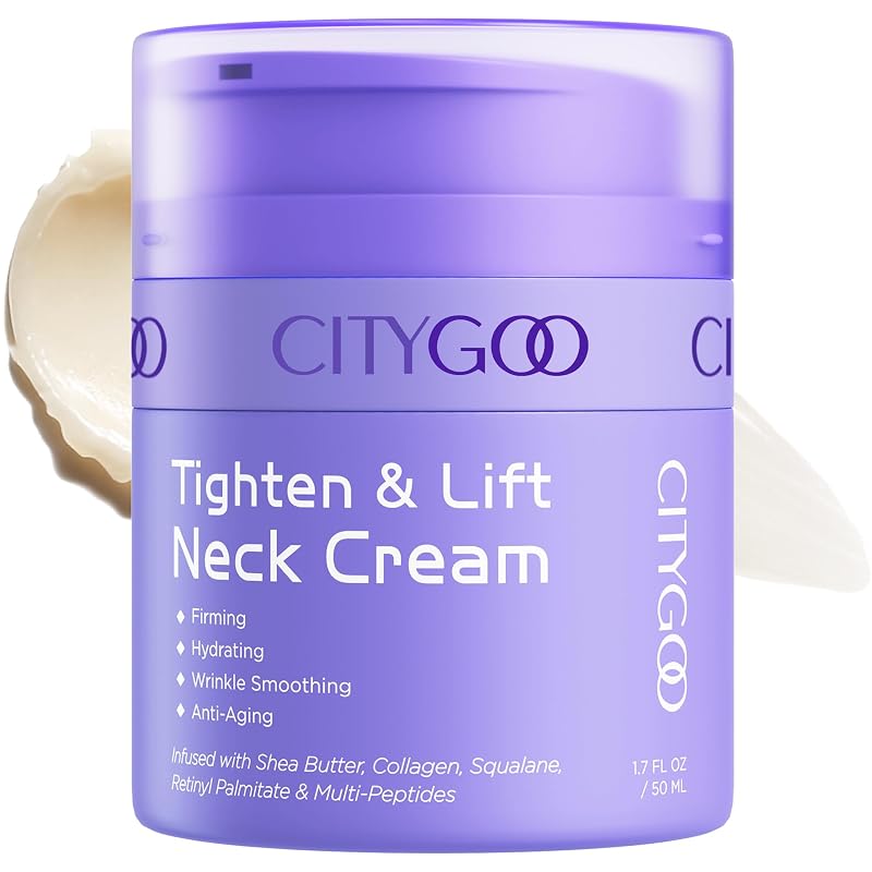Creme para Pescoço e Colo CITYGOO, com Peptídeos, Manteiga de Karité e Esqualano