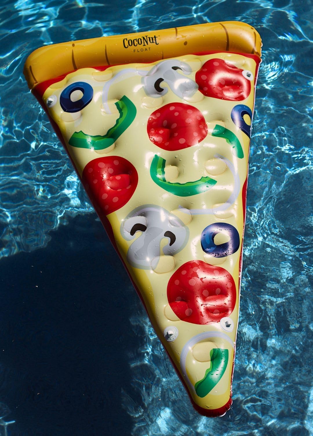 Coconut Outdoor Deluxe Pizza Slice Pool Float – Inflatable Raft – Durable Long Lasting Lounger Float and Water Toy – Fun Decoration for Parties, Events – Ages 8+ Years