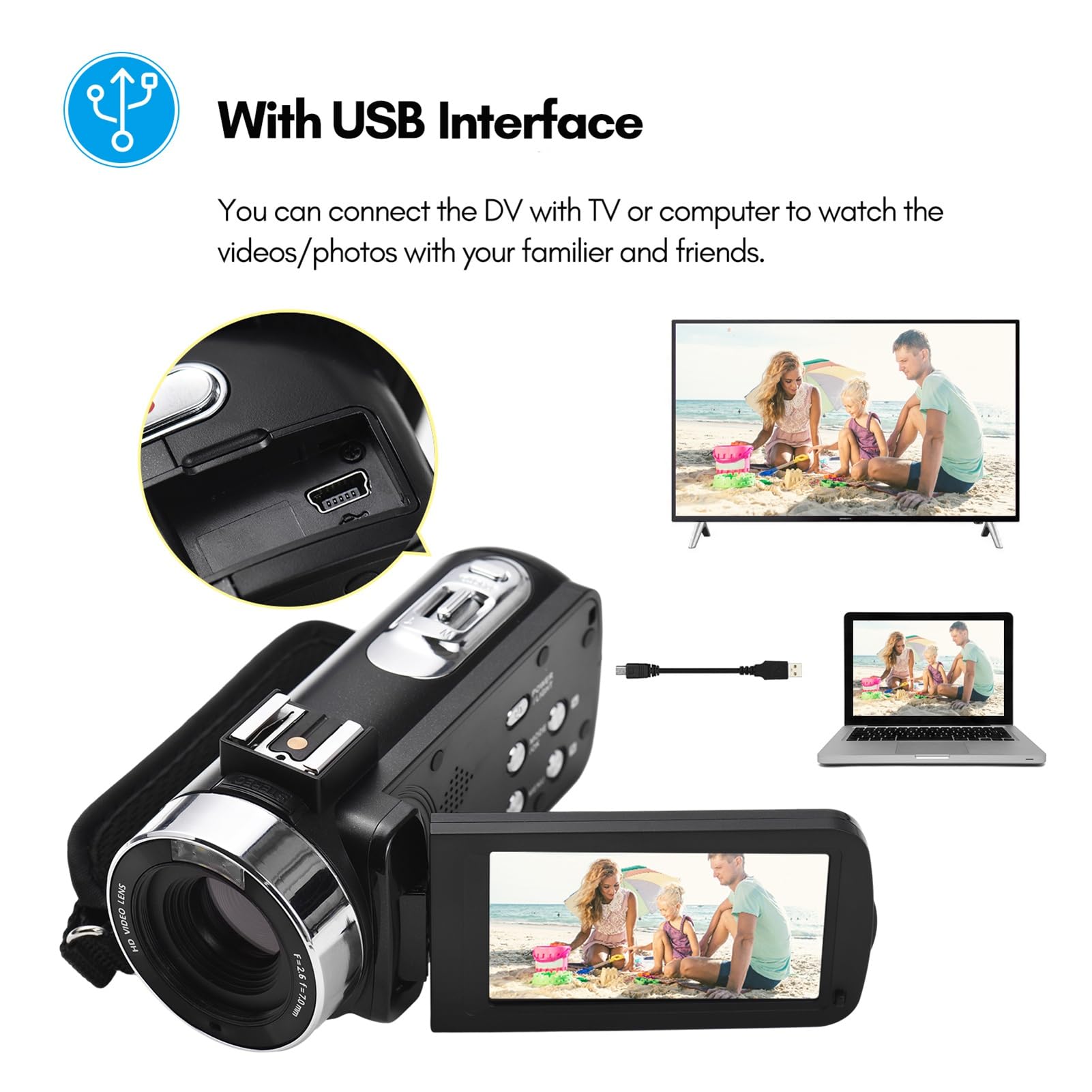 Amazon | デジタルビデオカメラ4K 18Xデジタルズーム1080pデジタル