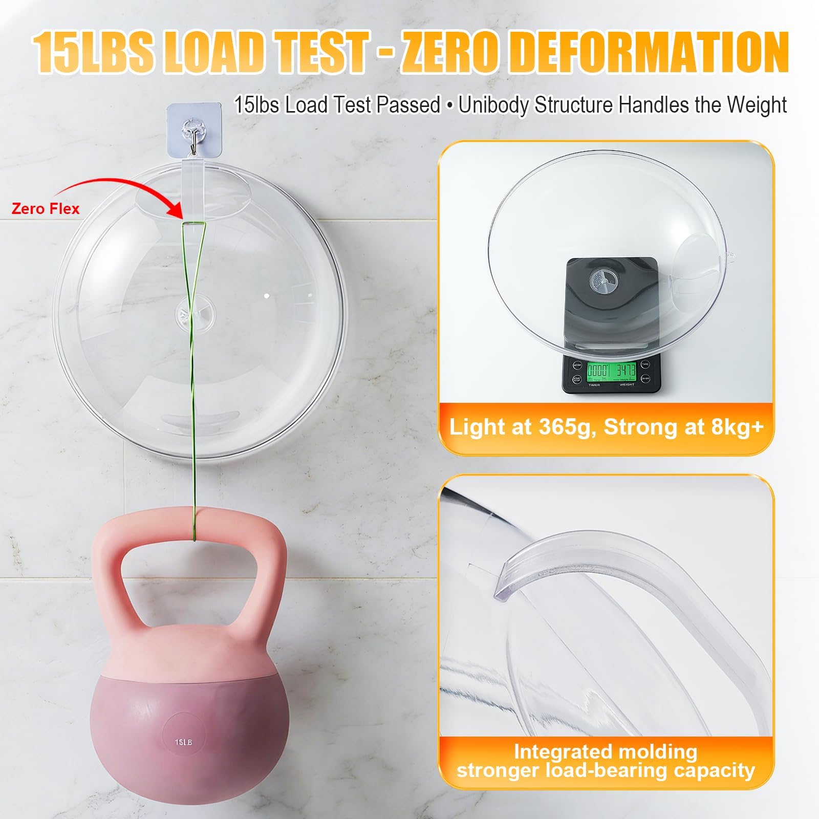 Cubierta para salpicaduras de microondas para alimentos de 12 pulgadas, tapa grande transparente para microondas con asa, cubierta para servir platos esenciales para la cocina del hogar, sin