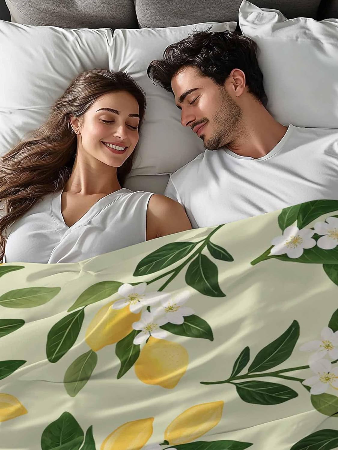 Top Sheet Full Bedding Flat Sheet Only, Farmhouse Yellow Wild Flower Microfiber Bed Sheets Soft Breathable Bedding Flat Sheets, Summer Floral Leaves Hotel Luxury Top Sheets
