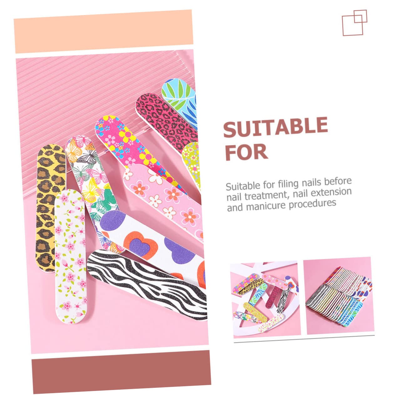 Healeved 240pezzi Limette Per Unghie Decorative Manicure Flessibili e Resistenti Strumenti Per La Delle Unghie Con Motivi Colorati Per Nail Art e Manicure Casa