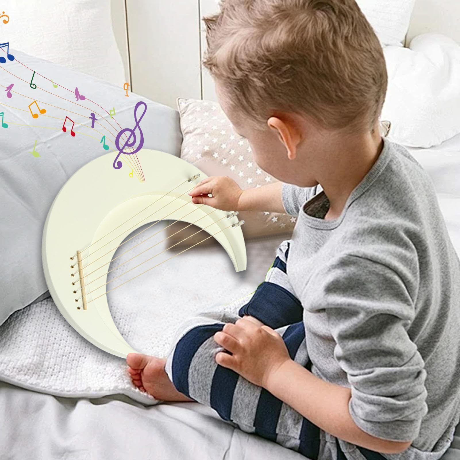 Harfa z liry półksiężyca, Harfa z liry półksiężyca Przenośny instrument | Harfa Lirowa dla początkujących, dzieci, melomani, koncerty, instrument przenośny, klucz do s