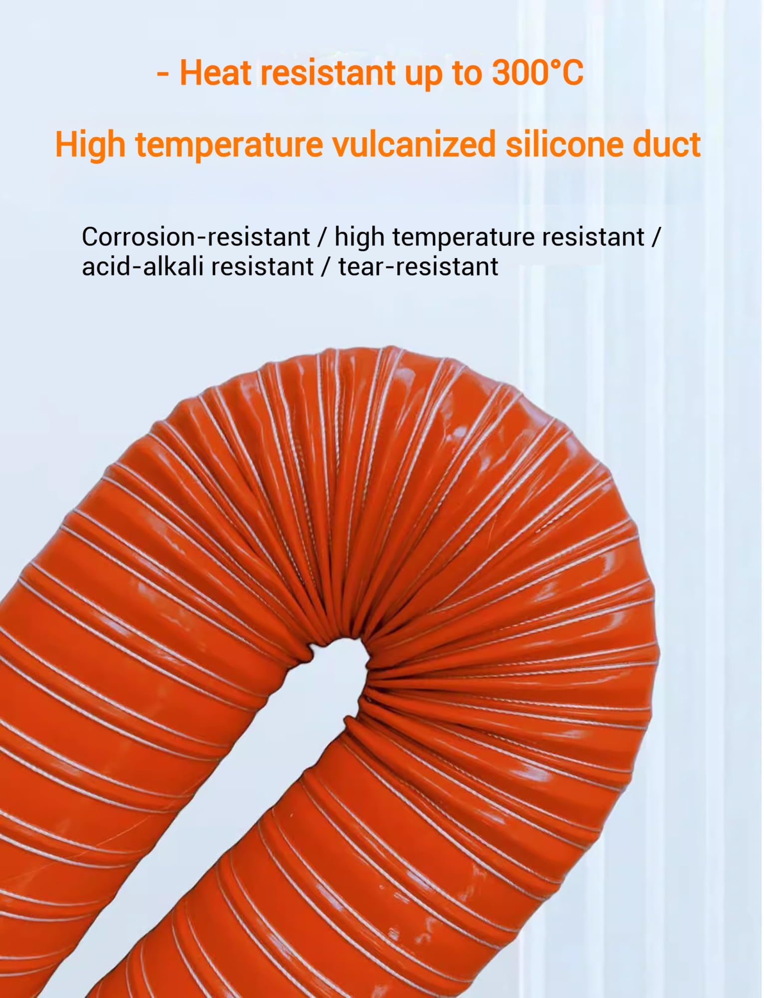 Manguera flexible roja para conductos, tubo de ventilación para ventilador de extracción, manguera de silicona para conductos, conducto de ventilación para humos industriales, manguera para conductos