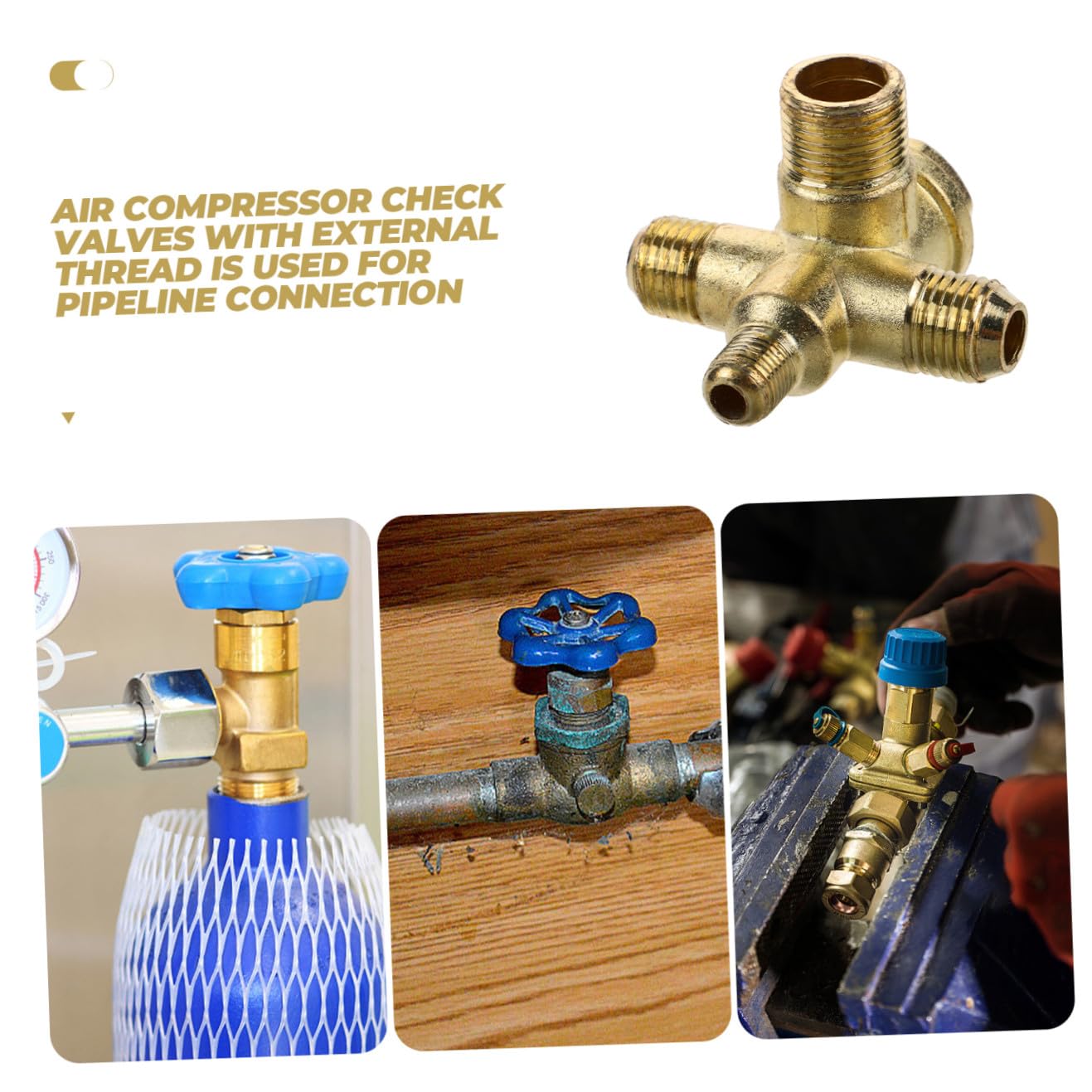 jojofuny 5pezzi Valvola Antiritorno Per Compressore Raccordo Design Rimovibile e Facile Compatibile Pompa Pistone e Serbatoio