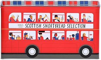 M&S Scottish Shortbread Selection Tin, London Red Bus Design, 500g