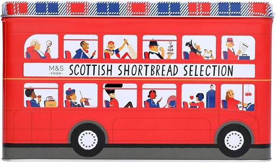 M&S Scottish Shortbread Selection Tin, London Red Bus Design, 500g