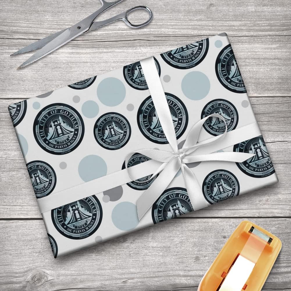 GRAPHICS & MORE The Batman Gotham City Seal Premium Gift Wrap Wrapping Paper Roll 12ft