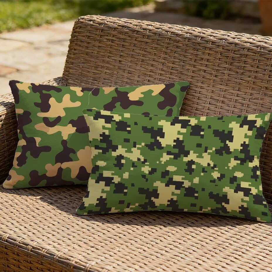 Housse de coussin de jardin 80x100 texture lin luxe vert | M-P302
