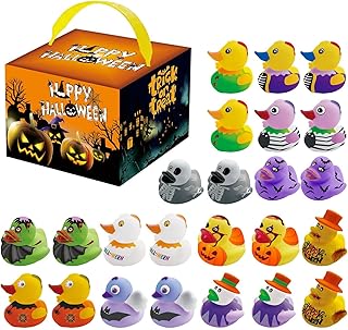 Borracha Halloween | Brinquedo Dia das Bruxas Patos Amarelos Portáteis | Patos borracha sortidos flexíveis Halloween reutilizáveis Lembrancinhas festa pato Bairong