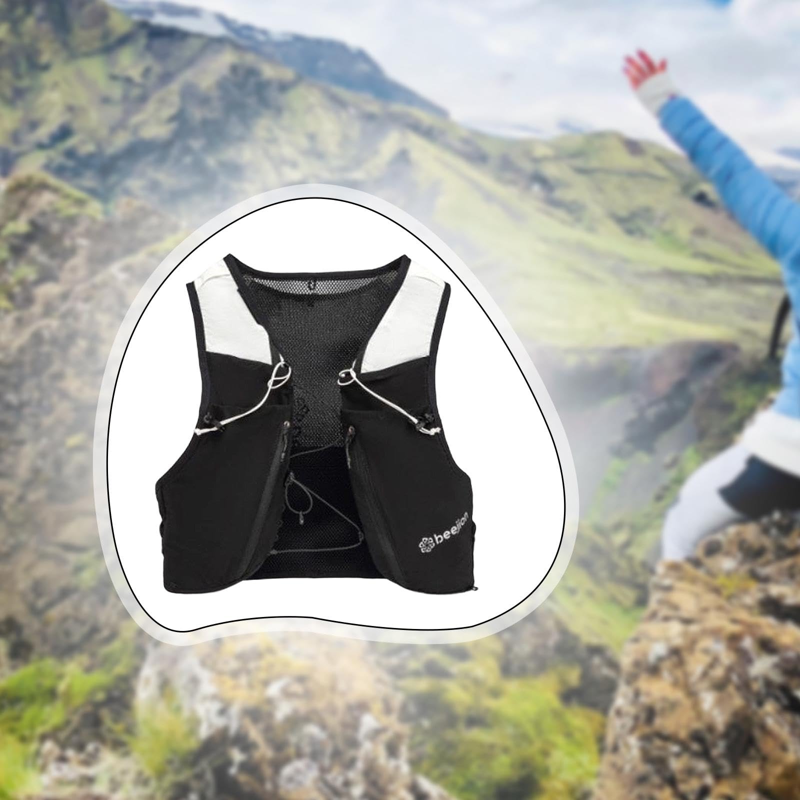 Gilet Running Zaino Idratazione Zaino Sportivo Zaino Ultraleggero Multitasca Nylon Traspirante Adatto a Trail Running Ciclismo Arrampicata Escursionis