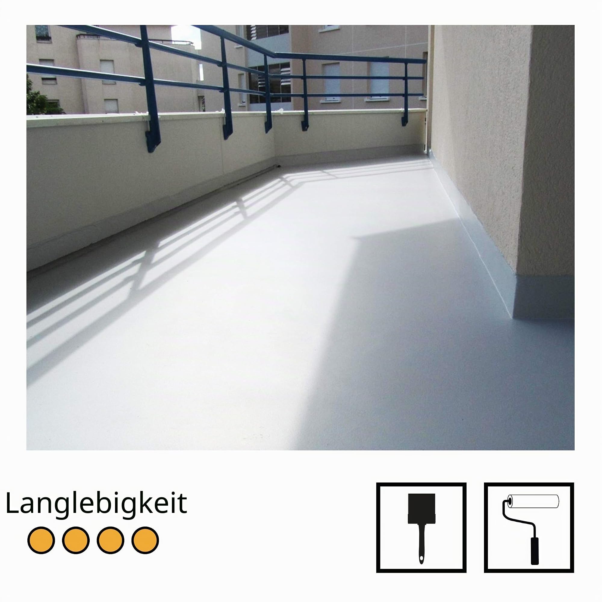 Sika floor Special Balcons, Acrylbeschichtung, wasserdicht, speziell für Balkon, 5 kg, Grau (RAL7038)