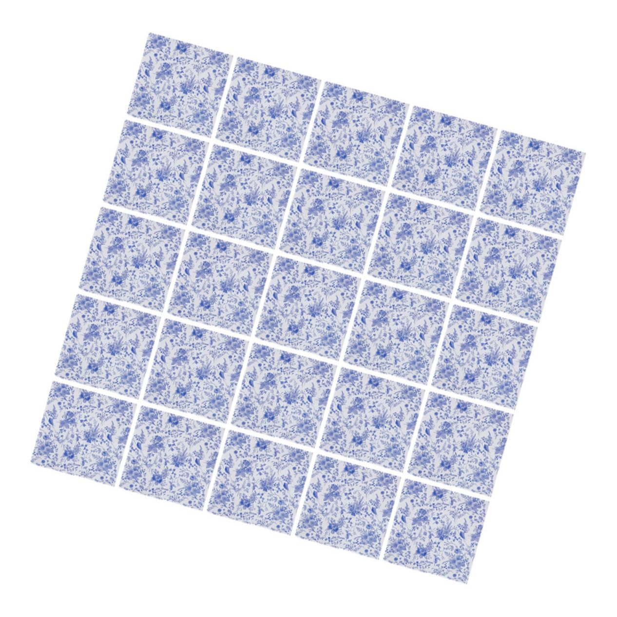 SHERCHPRY 2 Series Servilleta Azul Y Servilletas De Flores Antiguas Servilletas De Papel Decorativas De Despedida De Soltera Linda 100 Piezas*2