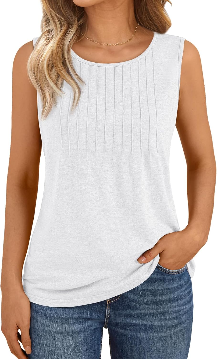 AUTOMET Womens Loose Fit Casual Flowy Tank Tops Trendy Sleeveless Summer Tops Clothing Outfits 2025