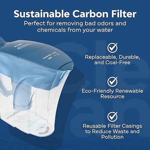 Miniatura 5 de Jarra de agua alcalina AMI para pH alto, dispensador de agua filtrada