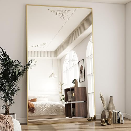 Vista 12 de BEAUTYPEAK Espejo de longitud completa, 71 x 26 pulgadas, para colocar de pie, colgar o apoyarse contra la pared, espejo para vestidor de cuerpo