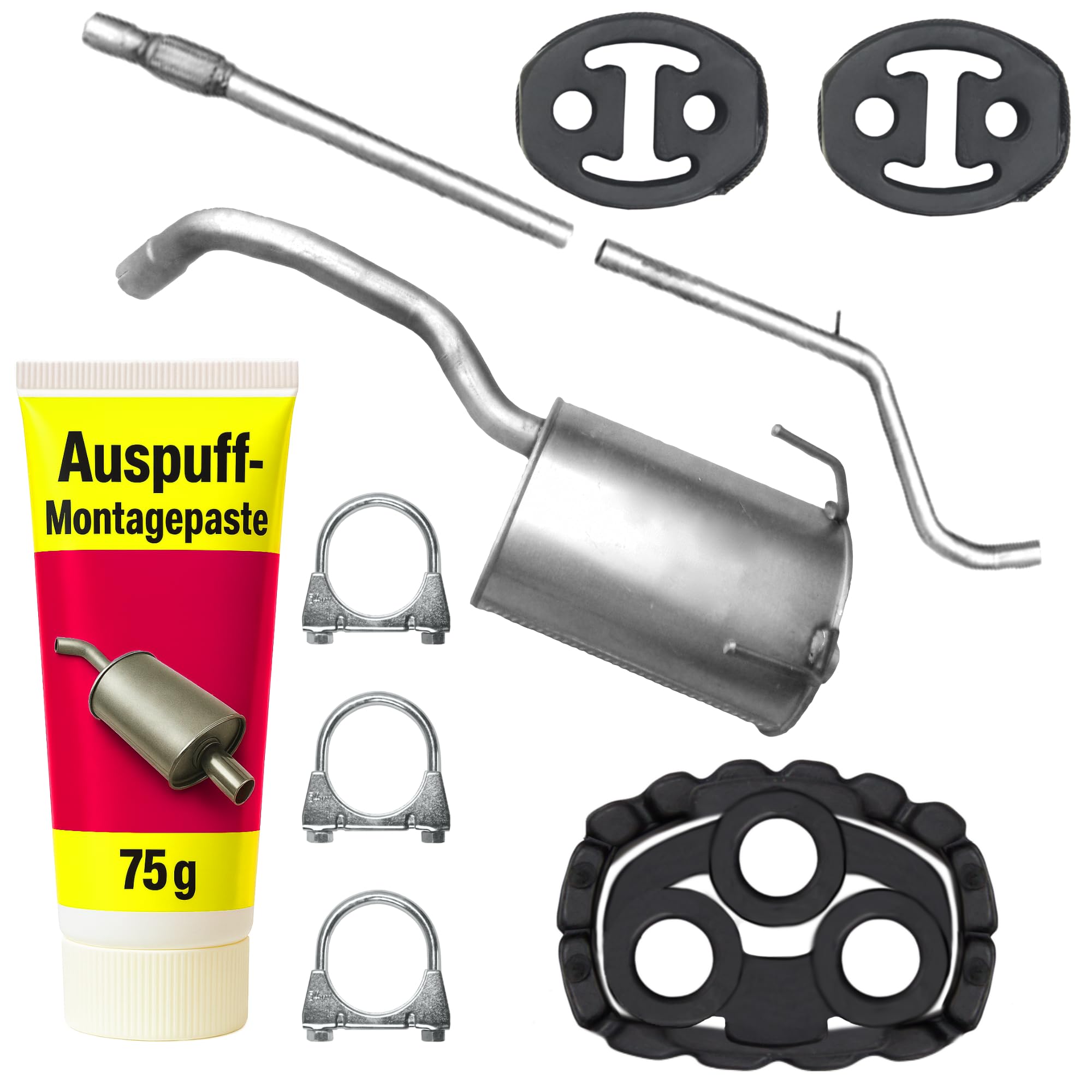 EDEX Auspuff für Fiat 500 1 I ab 2010 | Endtopf, Abgasrohr, Motoren: 1.2 | Fließheck