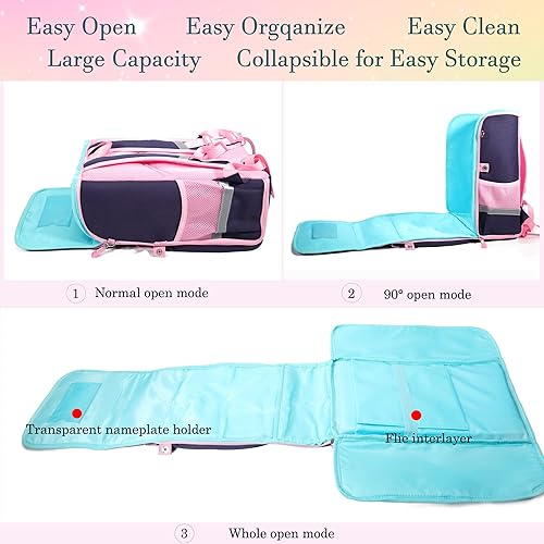 Miniatura 5 de Mochilas de unicornio para niñas, para escuela, princesa, lazo, para niños, mochila de dinosaurio, S, Mochila para niños y niñas