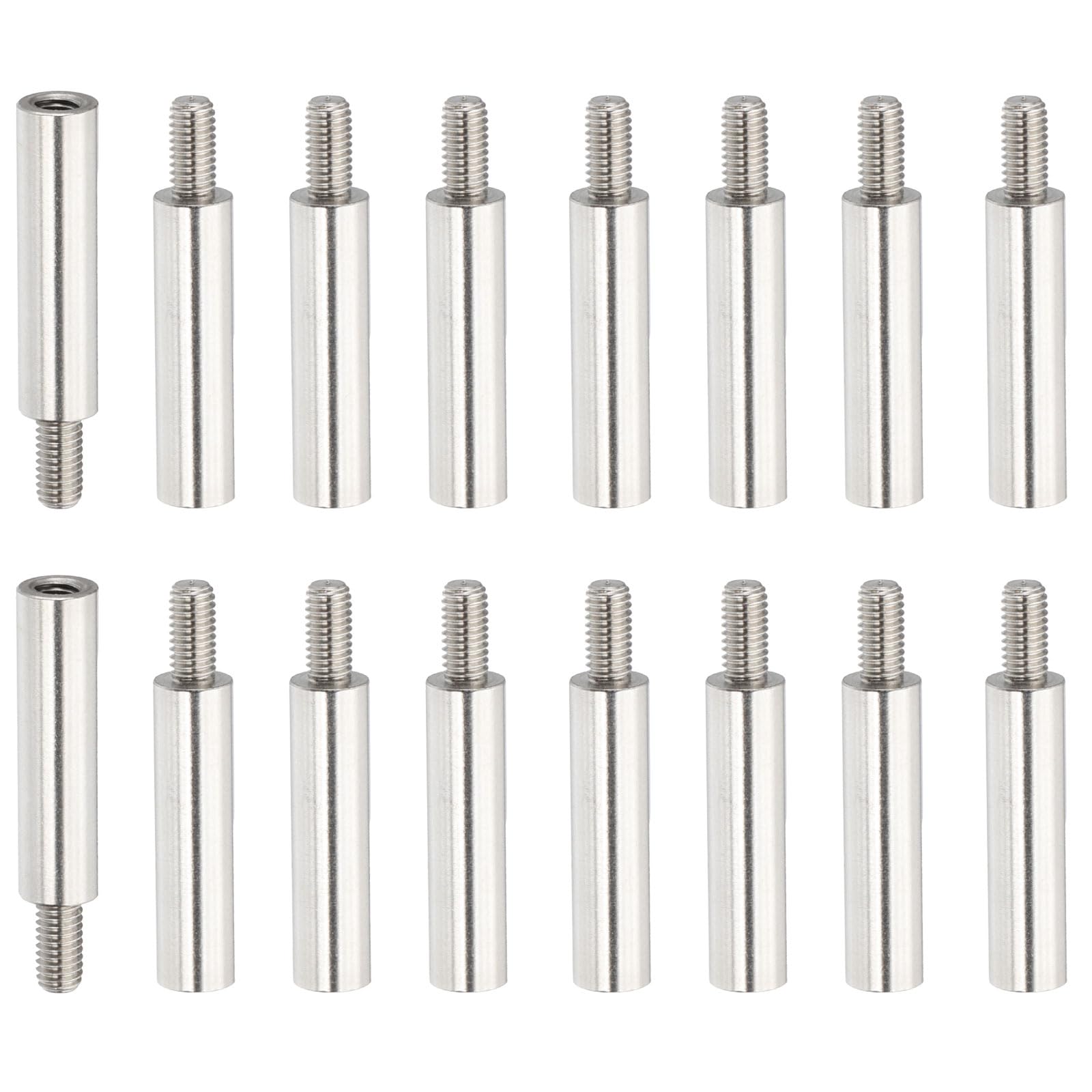 PATIKIL 16 Pcs M3x20+6mm Stainless Steel Standoff Extension Posts Screws,Metric Male Female Thread Adapters Spacer for PCB,Quadcopter Drone,Computer & Circuit Board Assortment Kit