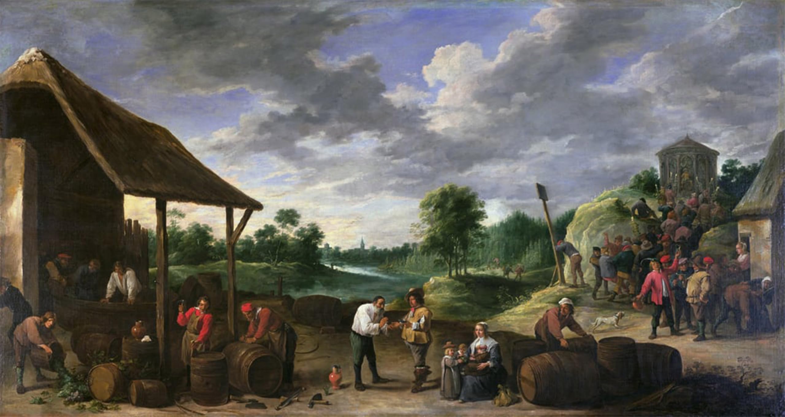 SERENDIPITP Aesthetic Poster Photo Wall Print Retro Picture the Wine Harvest by David Teniers the Younger Modern Wall Artwork for Home Decor 60x90cm