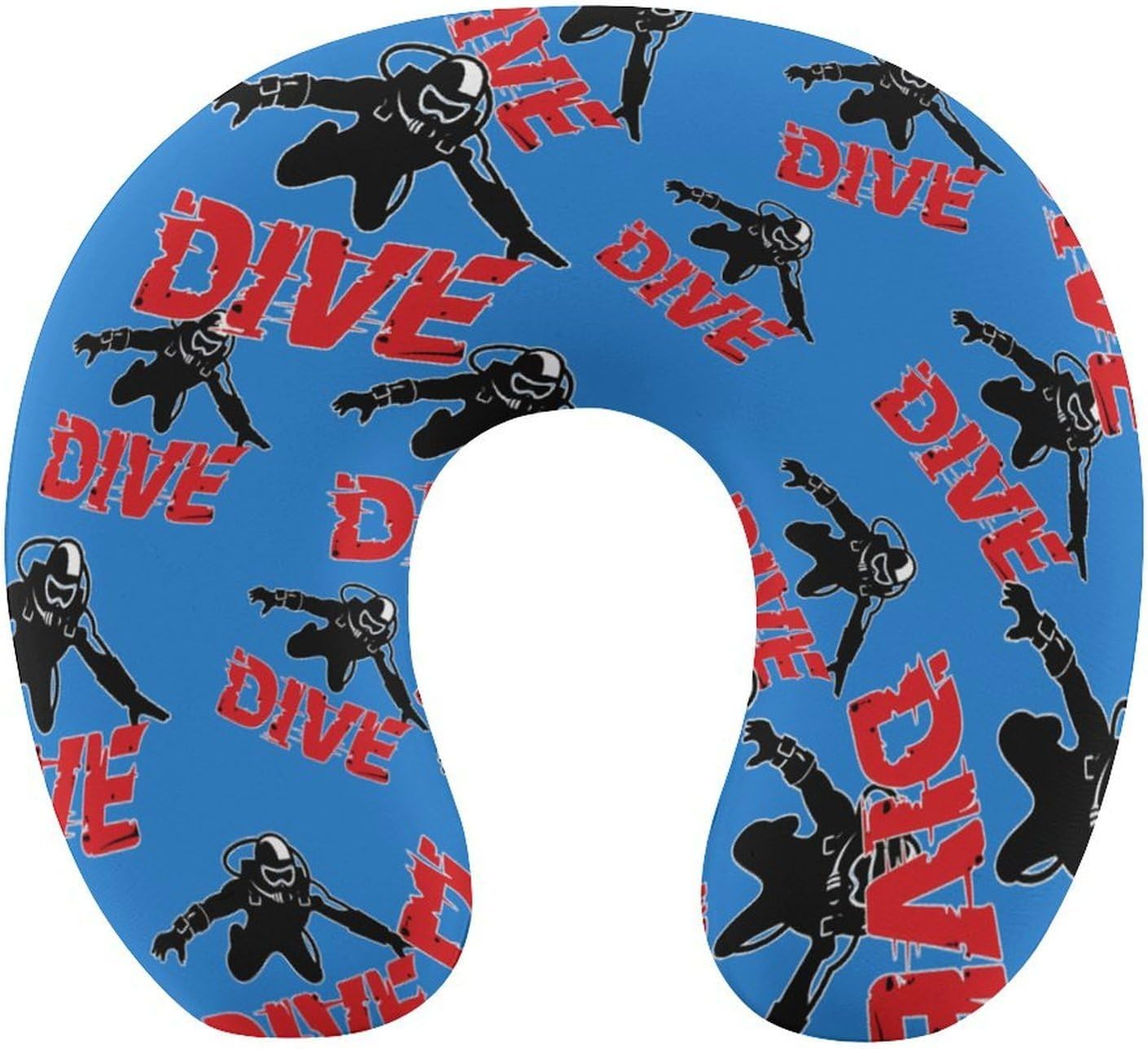 Scuba Dive Travel Pillow U Shape Neck Pillow Washable Pillowcase for Sleeping Chair