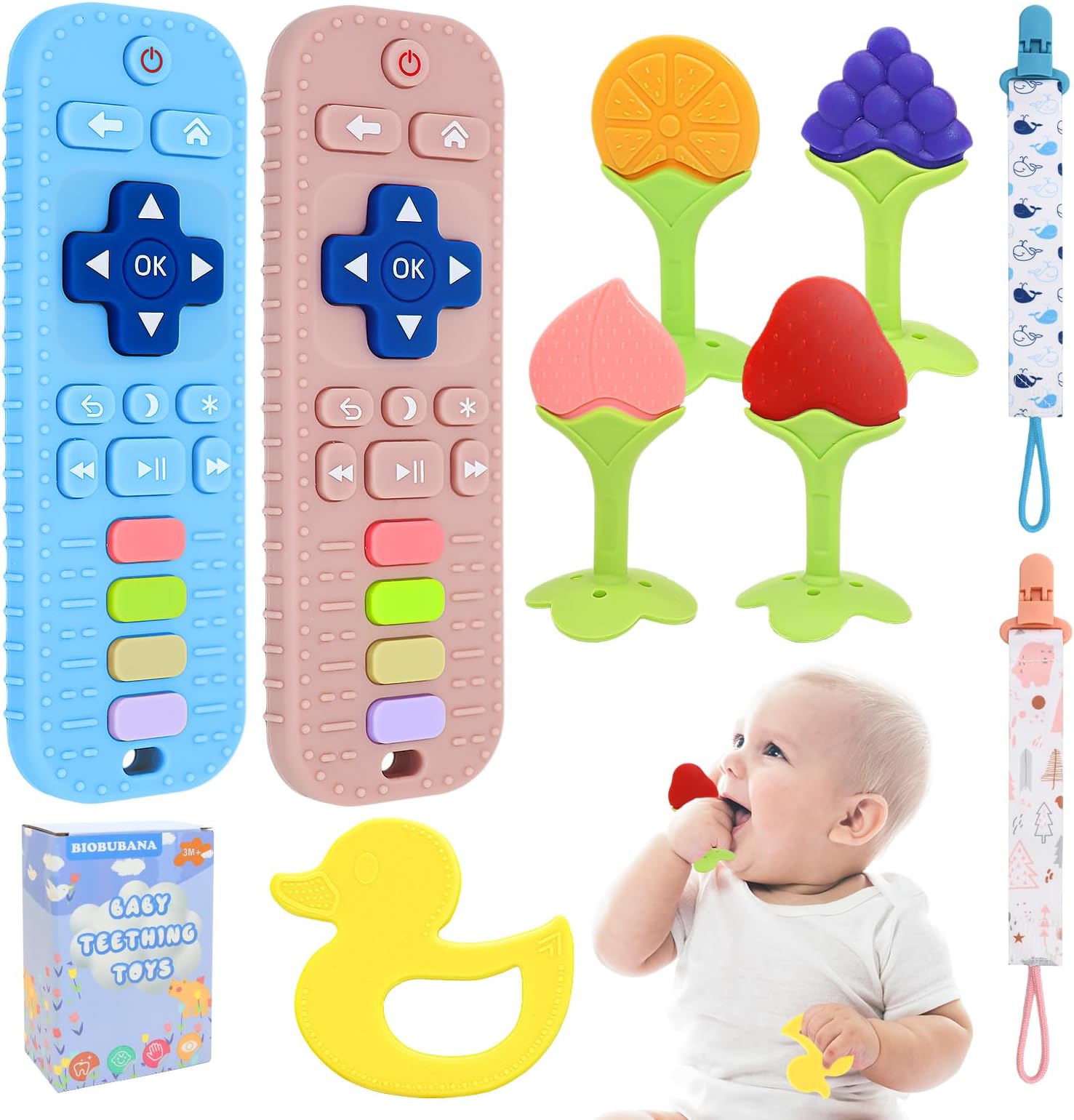 Hooku Silicone Teethers for Babies 06 Months, Teething
