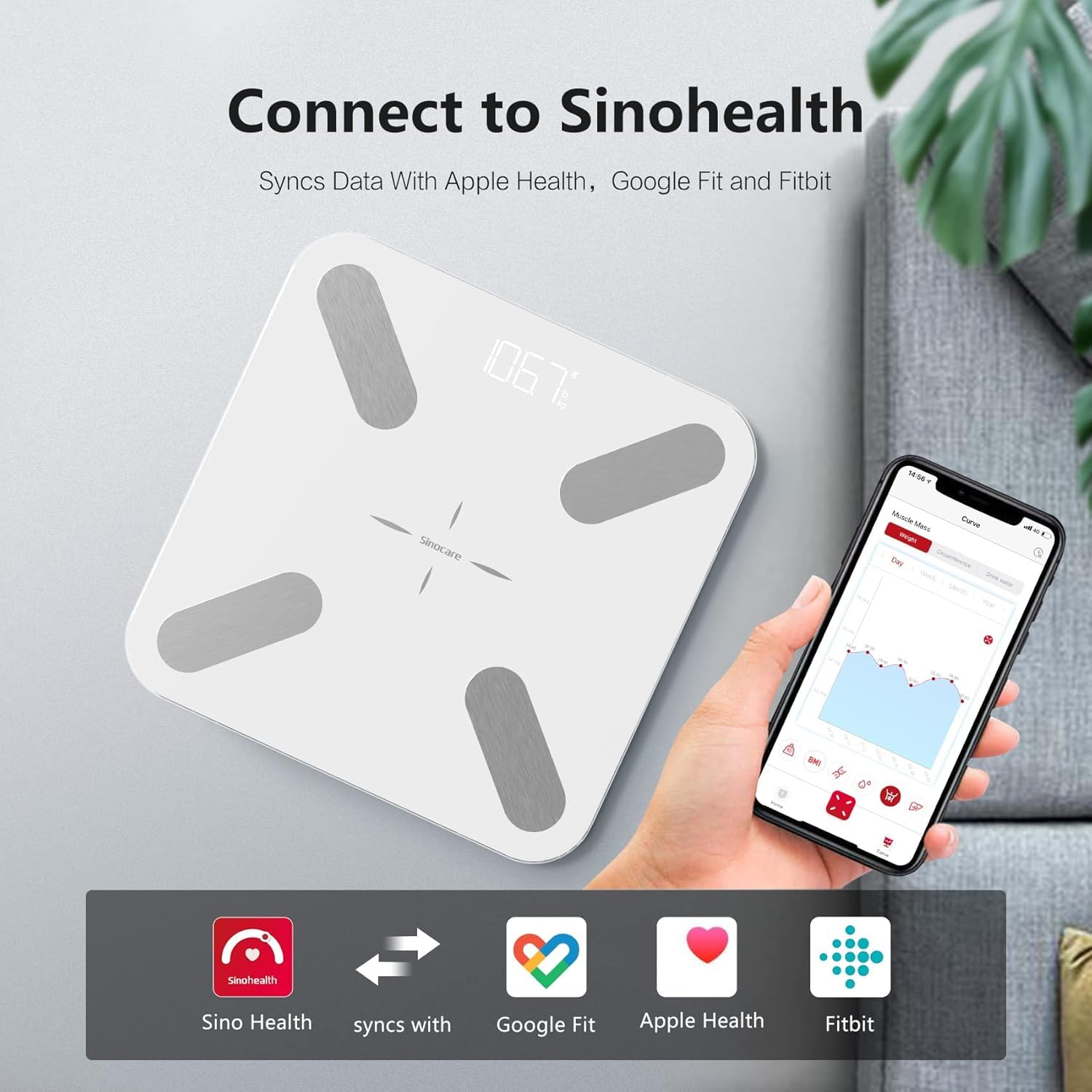 Bilancia pesapersone intelligente impedenziometrica, con calcolo BMI, composizione corporea, connessione bluetooth, compatibile con app iOS e Android. Portata 180kg, precisione 0,1kg