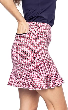 GOLFTINI Womens Golf Skort 17.5 Fashionable Performance Skirt with Built-in Shorts