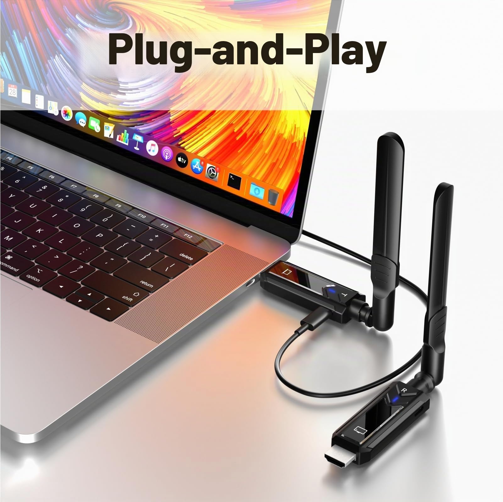400M Wireless HDMI Sender Empfänger Set, 1080P Full HD | 1 zu 4 Übertragung, Plug & Play, für Laptop/PC/Kamera/TV Box/Monitor/Projektor