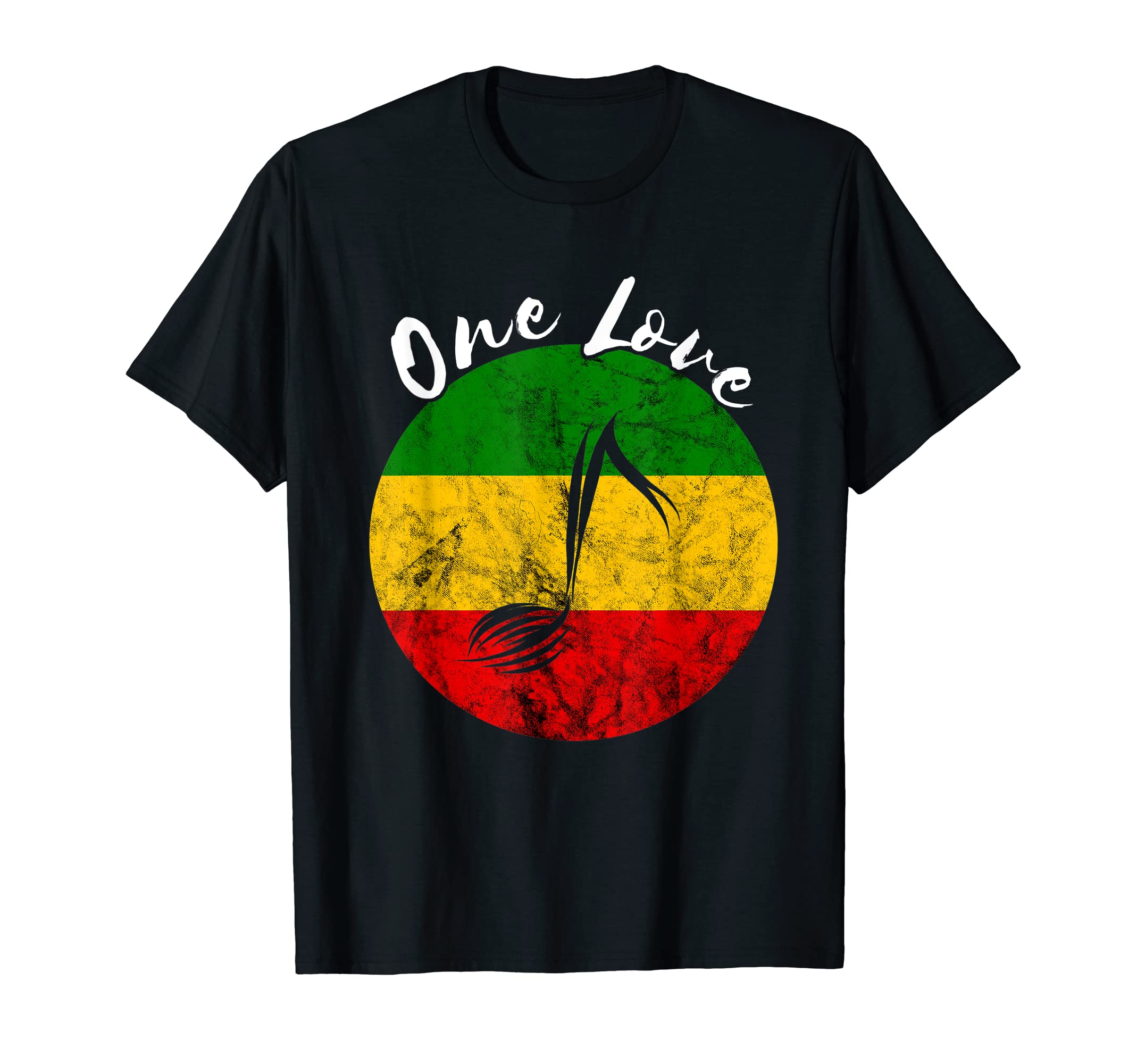 Rasta Reggae Music Note One Pride Love Rastafari Roots T-Shirt