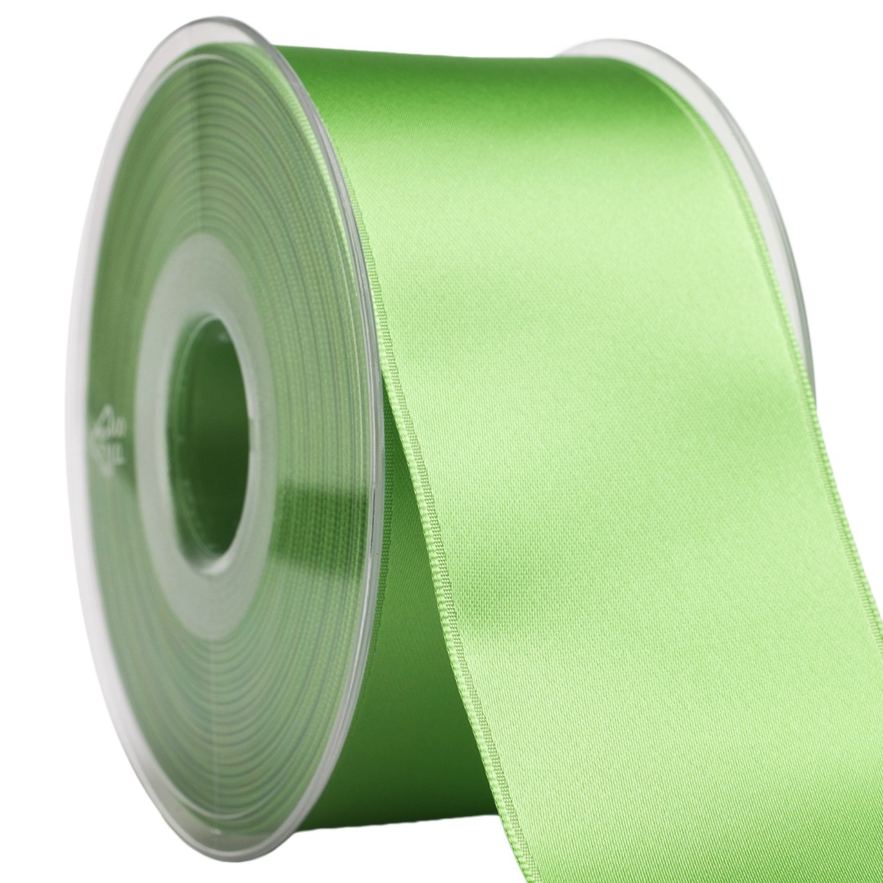 035 Swiss tela de raso cinta, Lime, 2 "x 27 YD