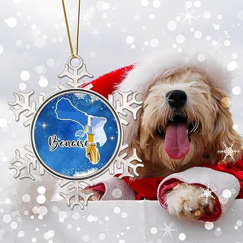 Miniatura 4 de WoGuangis Adorno de bandera Bonaire para decoración de árbol de Navidad, recuerdo de viaje, relleno de calcetín de Navidad, adorno de metal,
