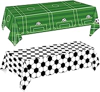 Vista 10 de Paquete de 2 manteles de béisbol de plástico de 54 x 108 pulgadas, decoraciones de fiesta de béisbol, mantel desechable rectangular para mesa