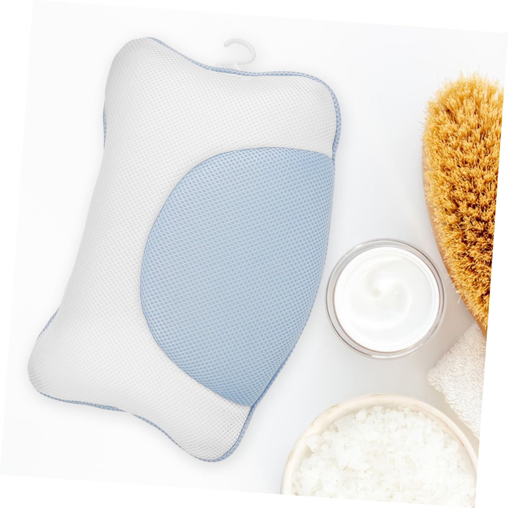 Cuscino Bagno con Ventose Antiscivolo Poggiatesta per Bagno e Spa e Idromassaggio