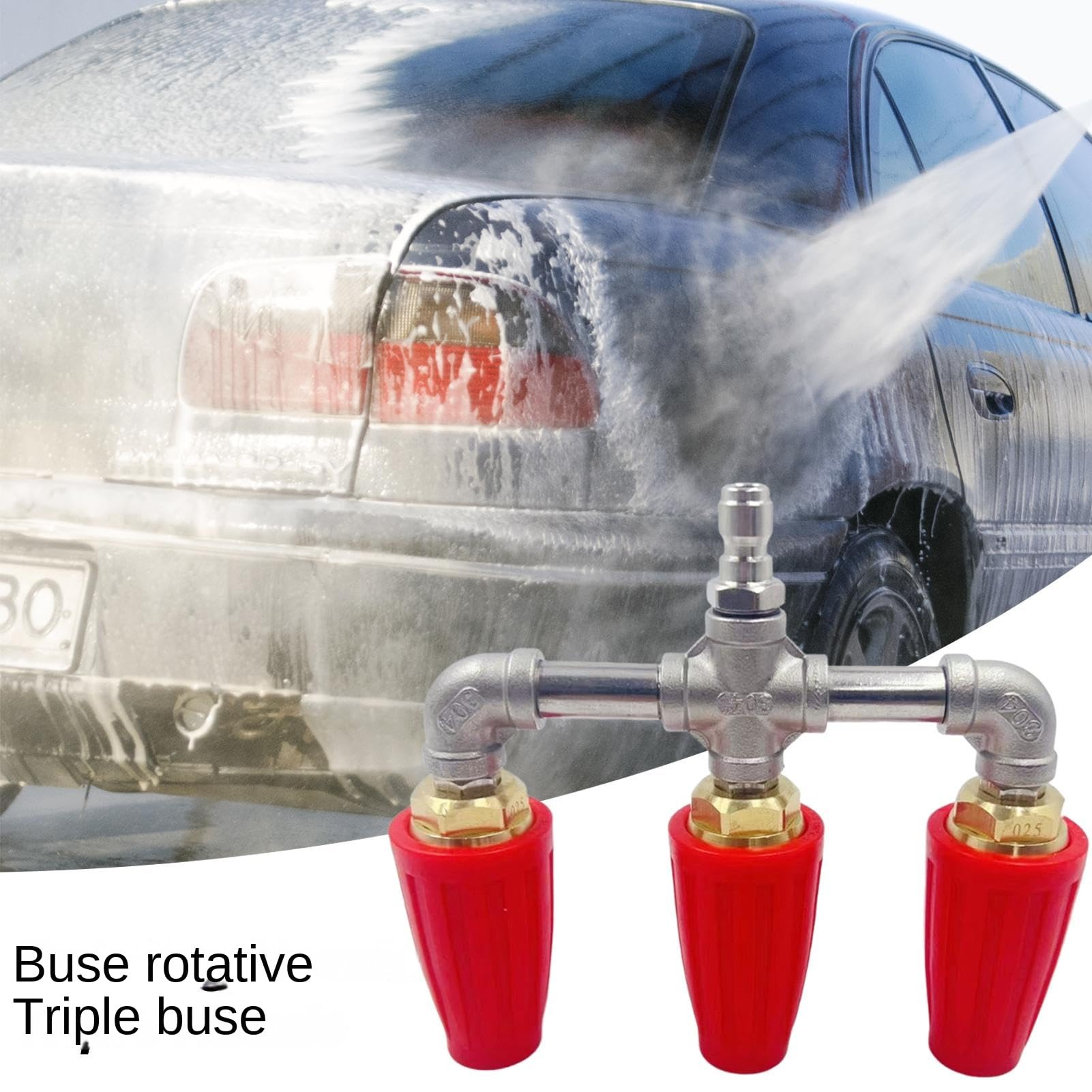 Boquilla Turbo Para Hidrolimpiadora Recambio Turbina Con Conector Rápido | Punta Turbo Hidrolimpiadora Accesorios De Limpieza Para Terraza, Suelo, Ventanas, Y Lavado De Coches