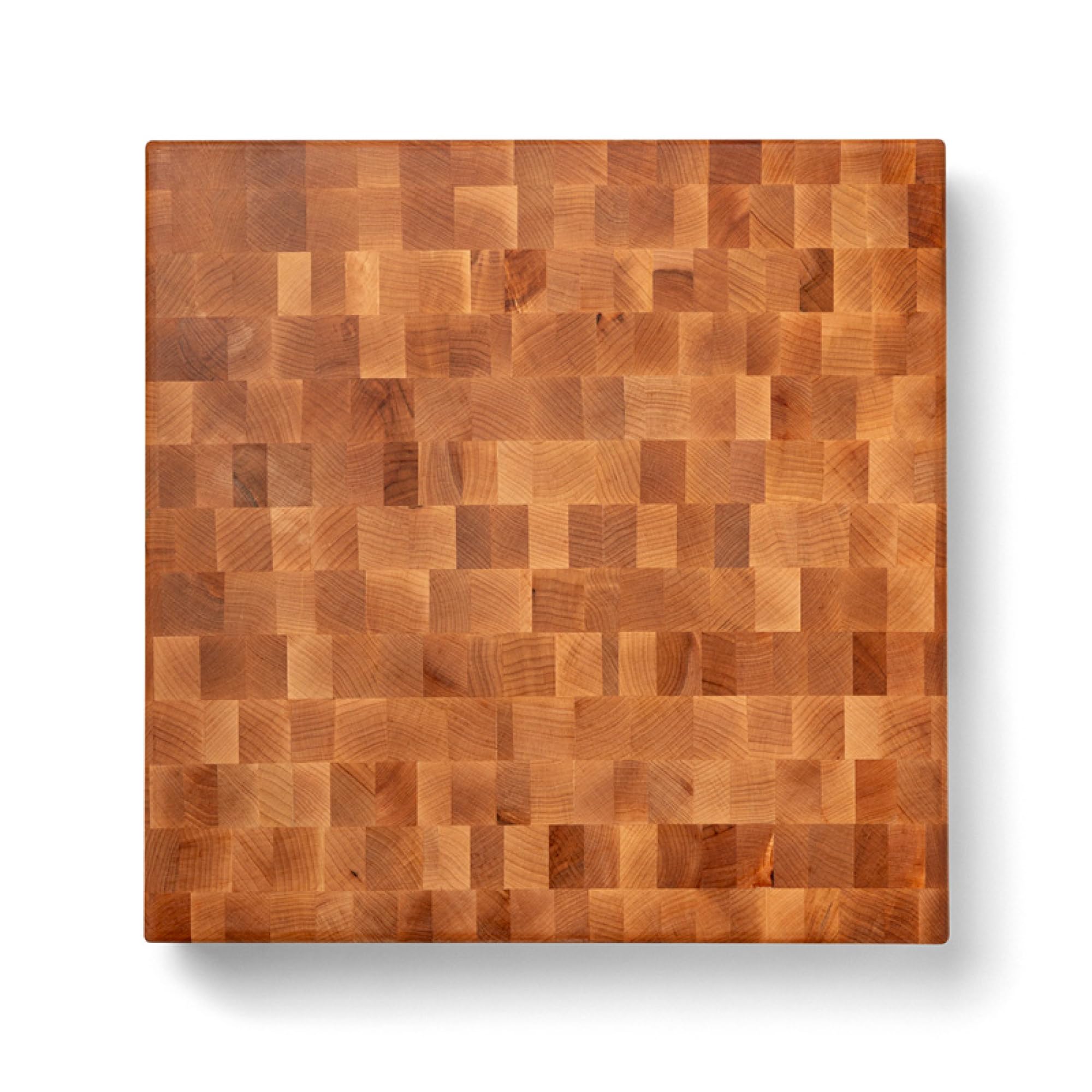 Boos Block Hackbrett Holz - 46 x 46 x 7,5 CM - Schneidebrett Stirnholz | Extra Dick - Nordamerikanisches Ahorn-Hartholz - Hirnholz Schneidebrett - Hackblock Holz - Schneidbrett Antibakteriell Groß