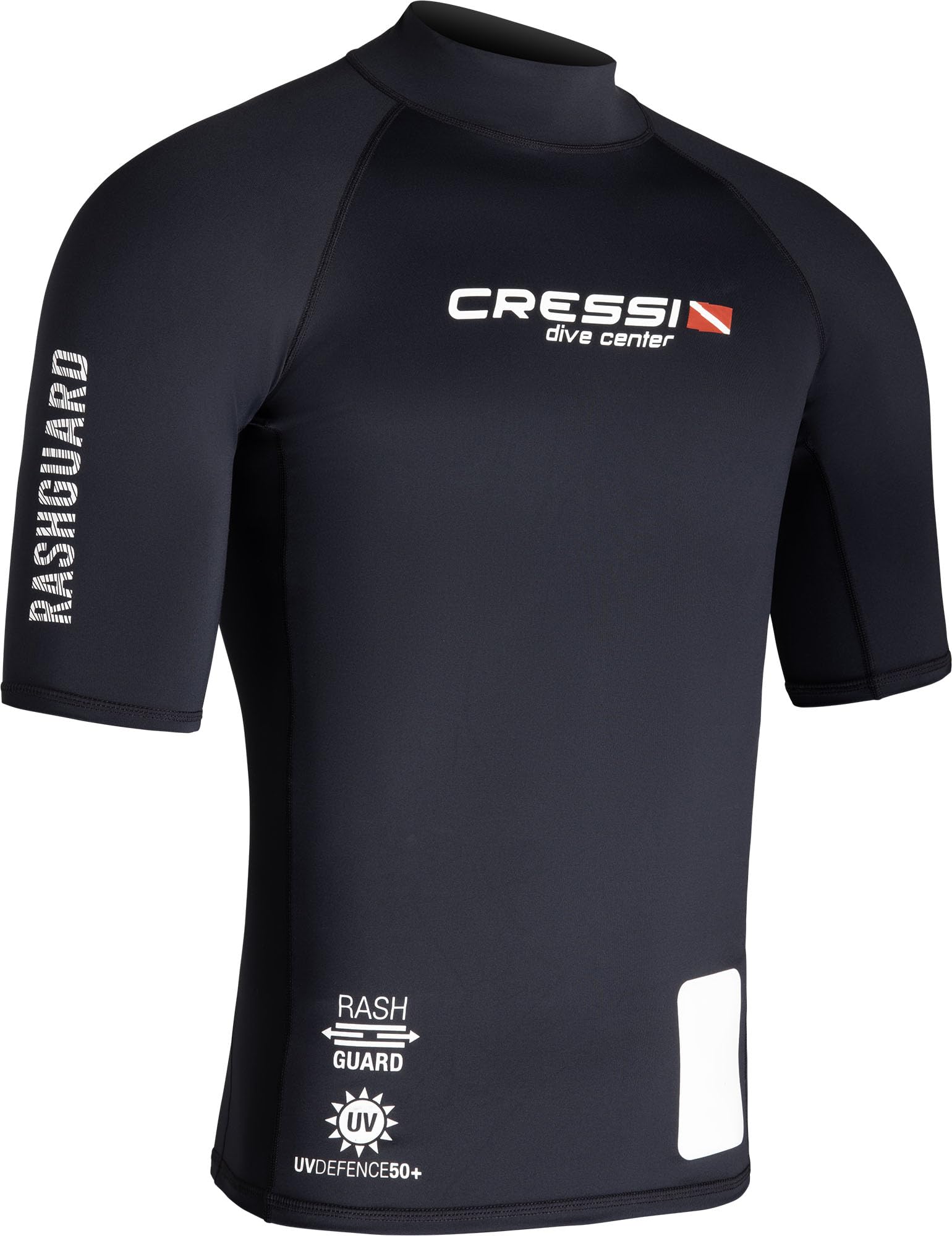 Cressi Rash Guard Uomo Nero UV Protezione Solare 50+ Manica Corta