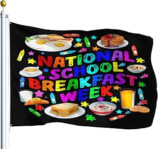 Happy National School Breakfast Week 2025 Flags for Wall Hanging
