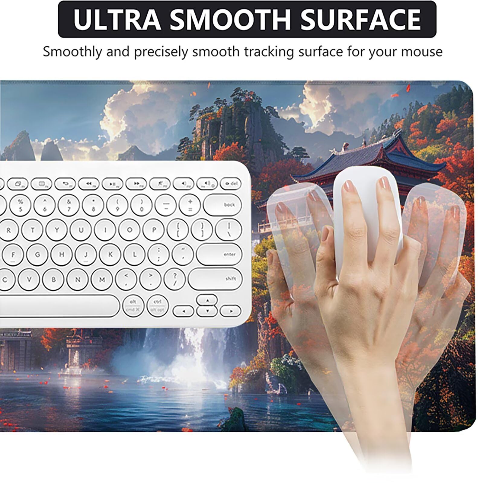 Caer Alfombrilla Ratón Gaming XXL 1500 x 800 mm, Alfombrilla Gaming Amarillo Mousepad con Base de Goma Antideslizante, Impermeable Desk Mat para Teclado y Raton, Accesorios Gaming, Regalos 7-C