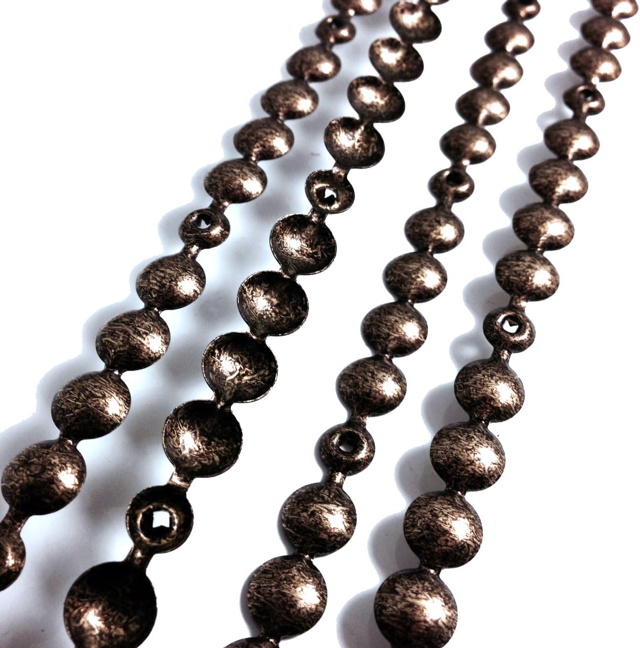 10 METERS OF UPHOLSTERY NAIL STUD STRIPS OLD GOLD SPECKLED FINISH INCLUDING NAILS FOR SOFA, SETTEE OR CHAIR