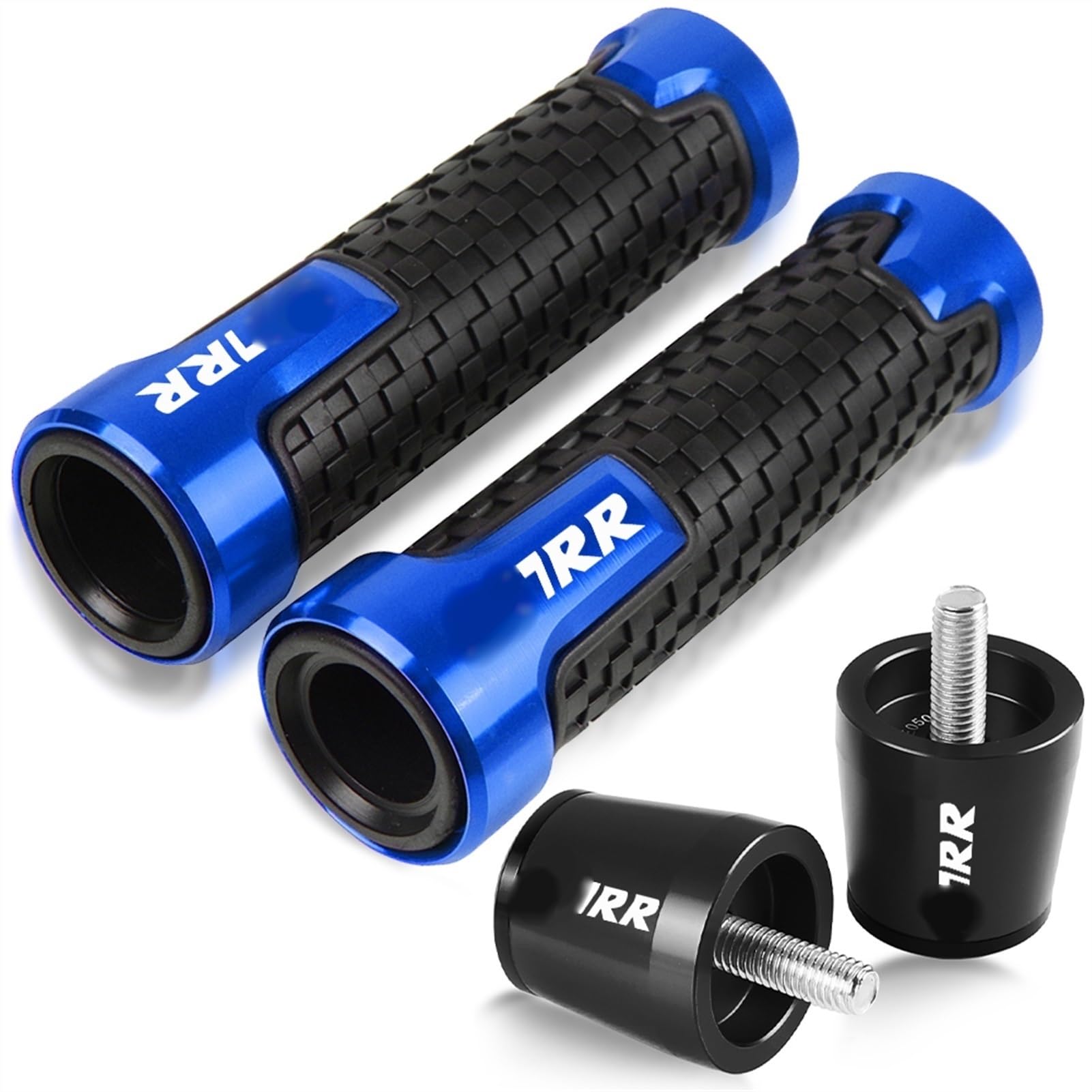Poignées moto ZX7R ZX7RR en caoutchouc bleu 22mm embouts guidon de rechange
