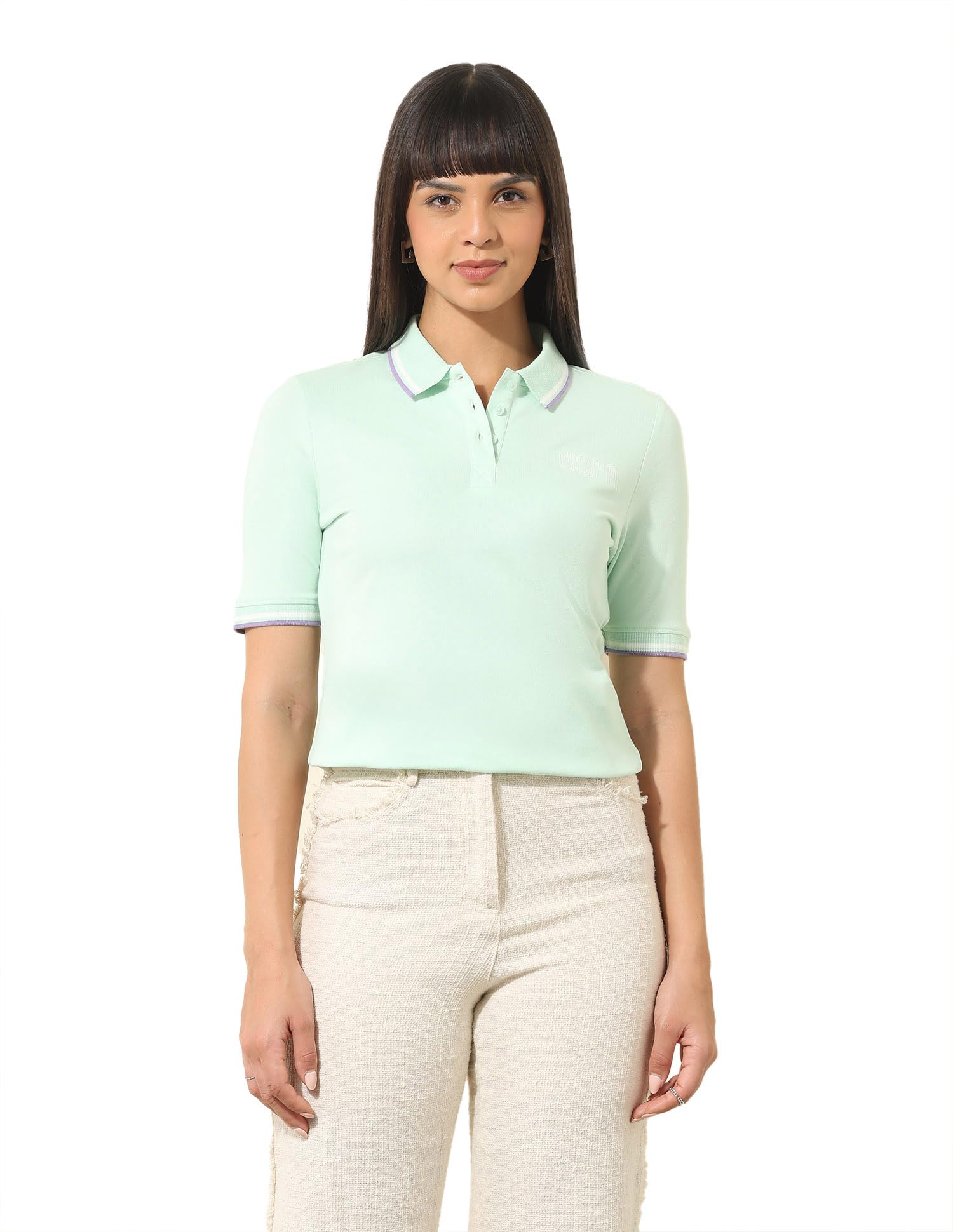 Women's Regular Fit Polo Shirt (UWSS25PTS255-image-49