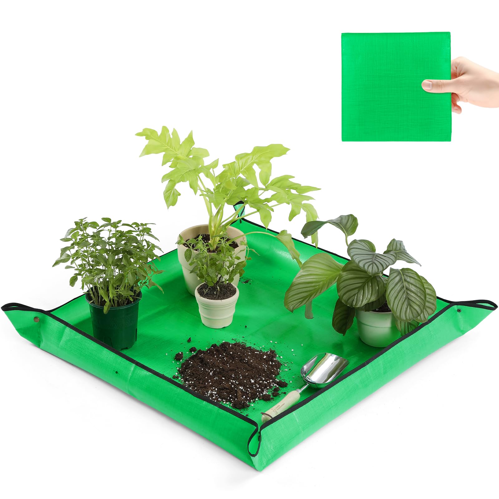 Large Waterproof Repotting Mat Super Thick for Potting Soil Mix 39.5"x39.5"