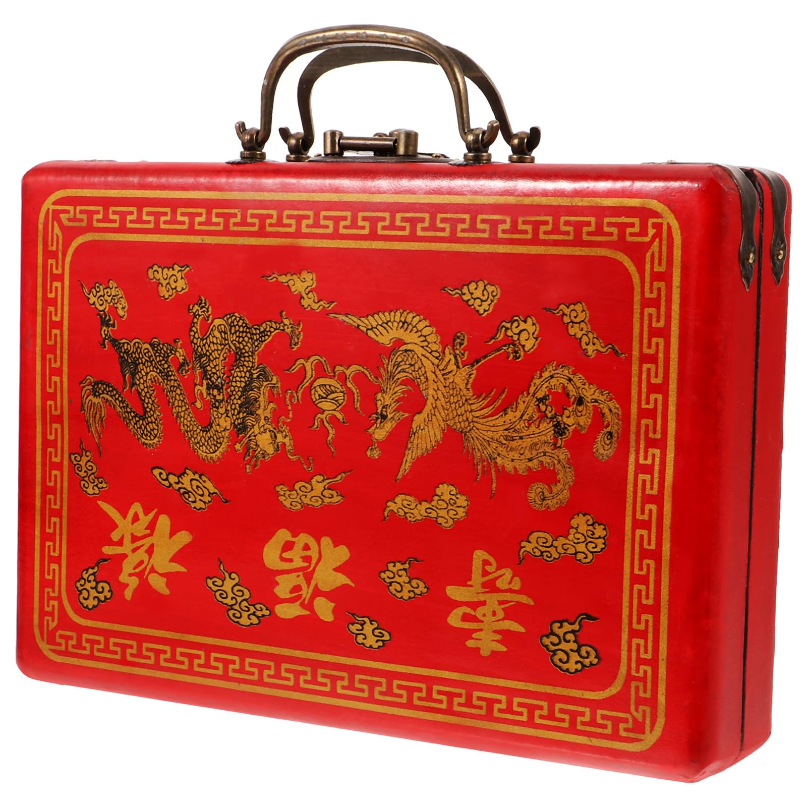 Boîte de rangement en bois mahjong chinois pour protéger vos tuiles - 7