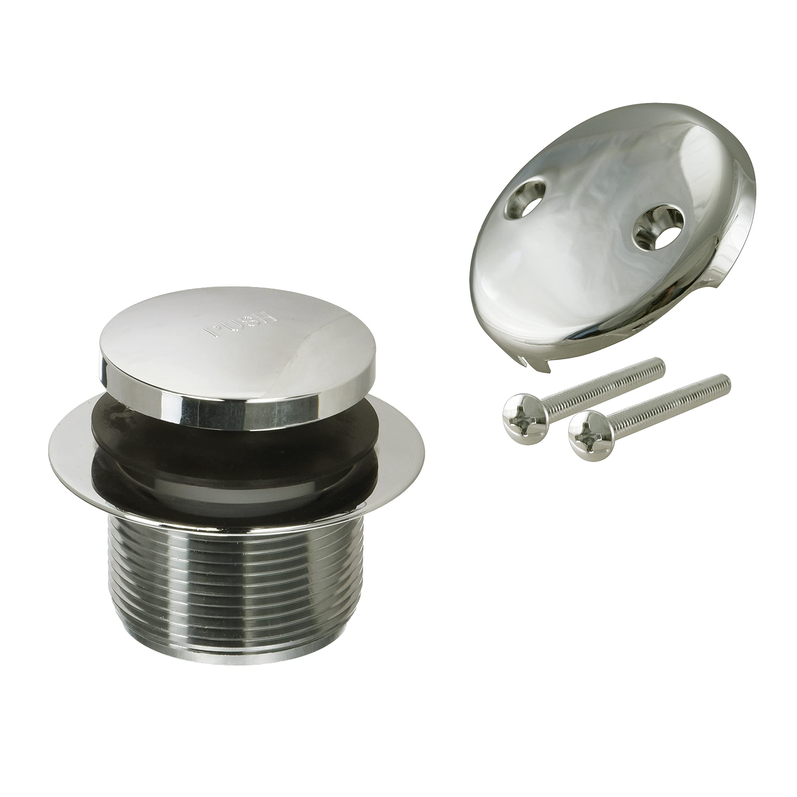 Westbrass R93-2-05 Tip Toe Tub Trim Set with Two-Hole Overflow Faceplate, Polished Nickel