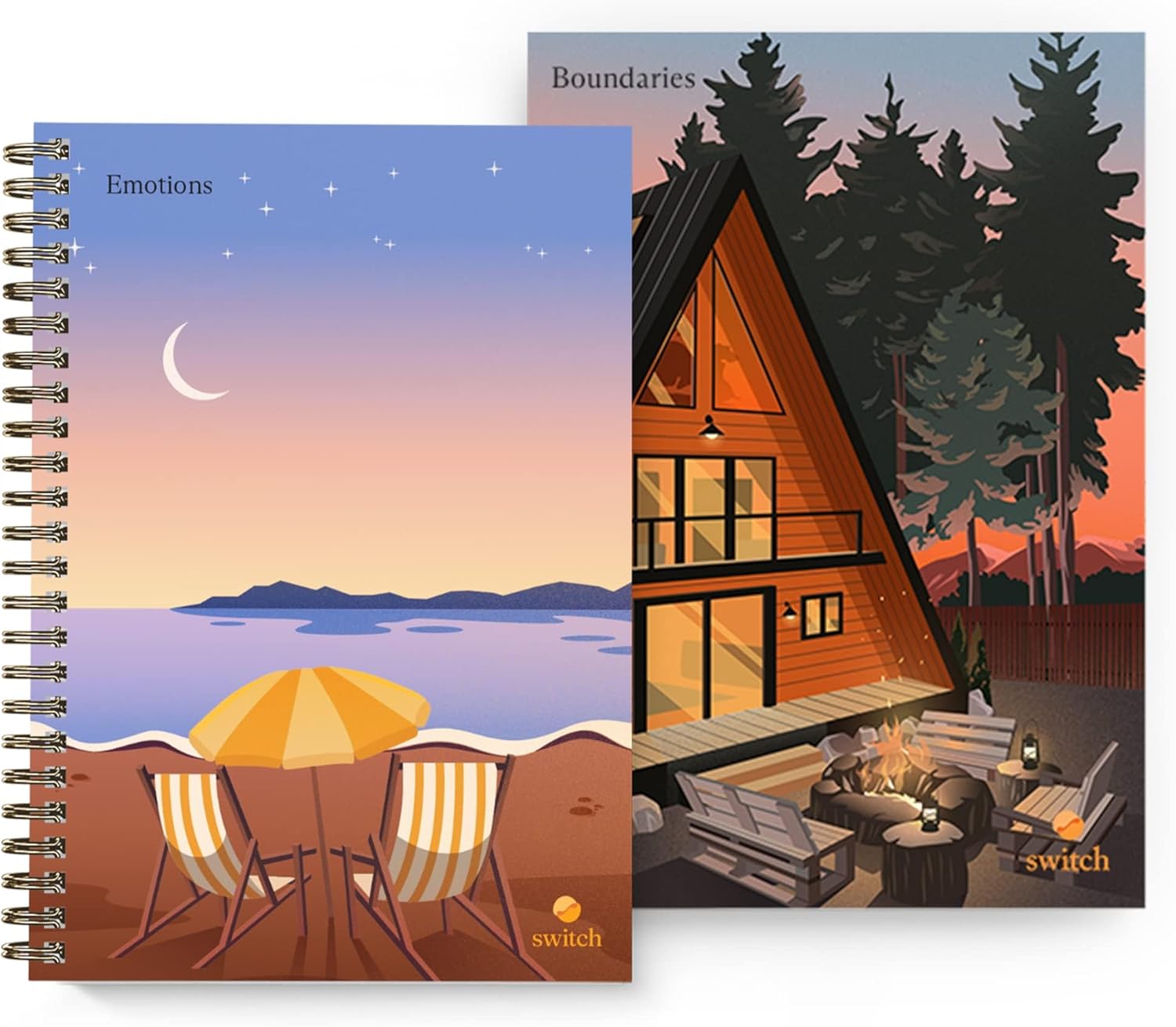 Switch Research Boundaries & Emotions Journals - Psychologist-Backed Manifestation Journals - Therapist Recommended Affirmation Journals - Beautiful Self Care Journals for Women