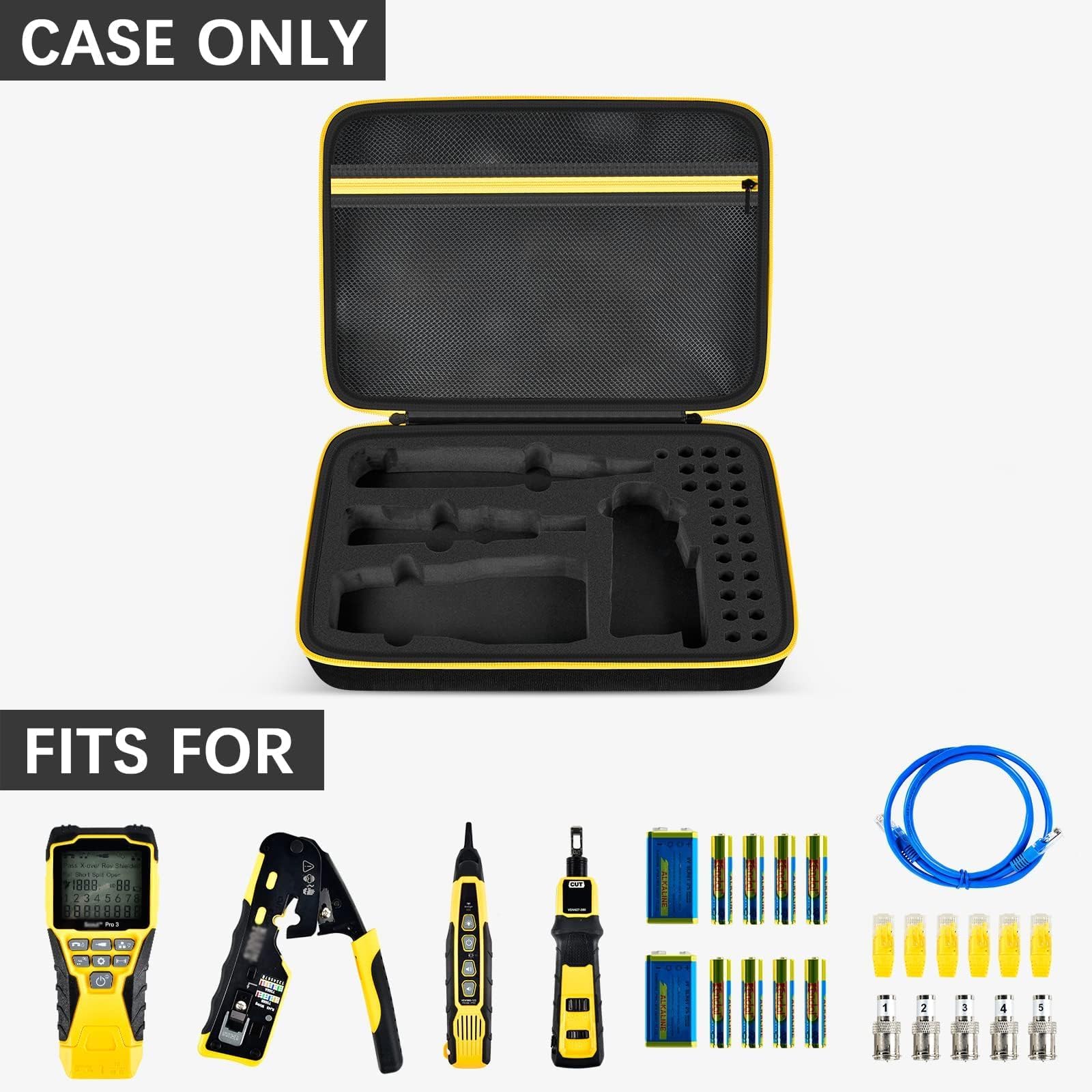 Case Compatible with Klein Tools VDV501-851 VDV500-123 VDV226-110 VDV427-300. Storage Carrying Travel Holder for Cable Tester for Scout Pro 3/ Tracer Probe/Wire Stripper and Accessories (Box Only) - Image 2
