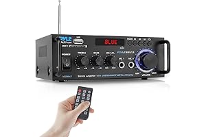 Pyle Audio Power Amplifier and Bluetooth Receiver with LED Display