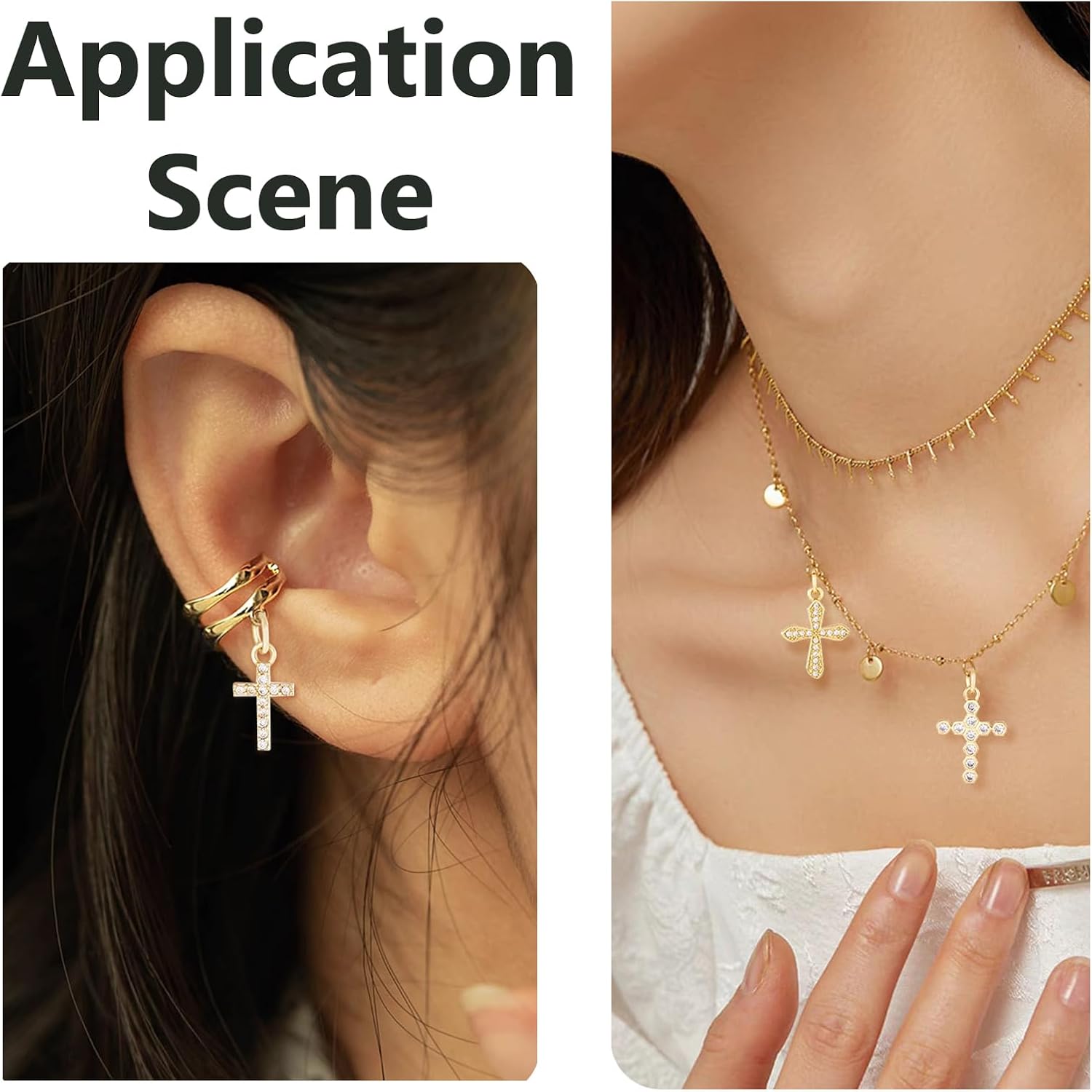 18K Gold Plated Charms Assorted Micro Pave Cubic Zirconia Charms with Jump Ring for DIY Crafts Earring Necklace Bracelet Jewelry Making - Image 7