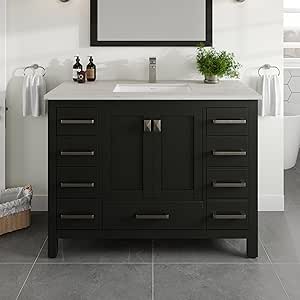 Amazon.com: Eviva London 42 Inch Vanity with Top – 42 Bathroom Vanity ...